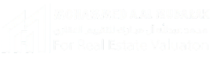 Logo for Mohammed A.A. Mubarak — For Real Estate Valuation (Arabic tagline).